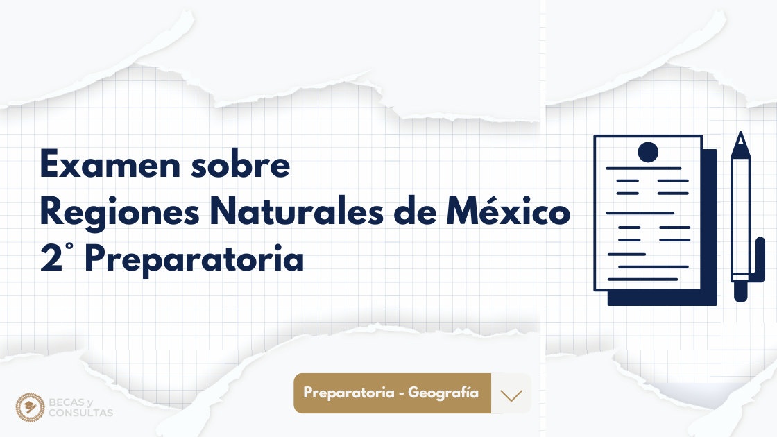 Examen sobre Regiones Naturales de México 2° Preparatoria